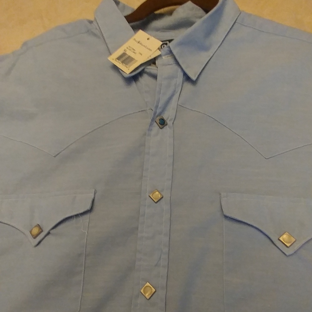 Mens Ralph Lauren RL Western. Snap domes pearl and